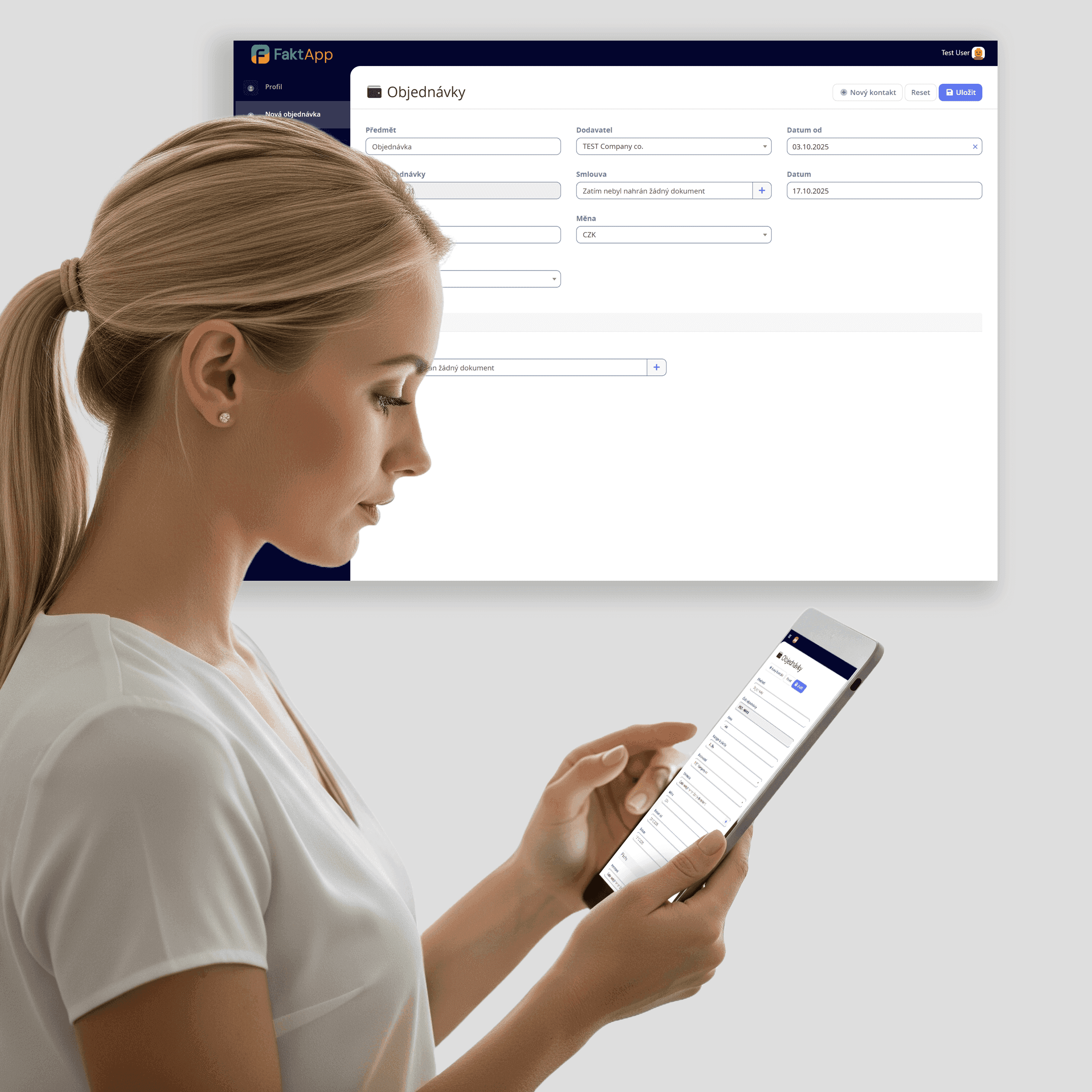 Vystavování objednávek